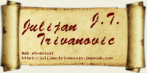 Julijan Trivanović vizit kartica